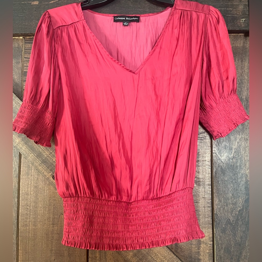 Red Catherine MaLandrino top, size S
